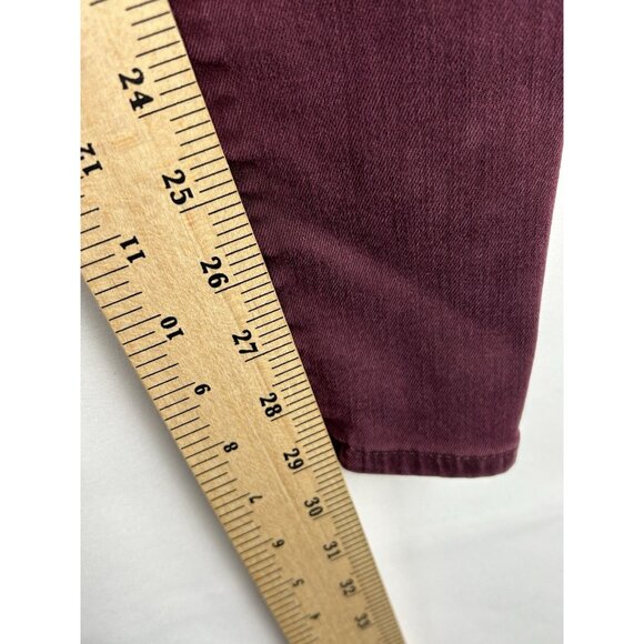 Adriano Goldschmied Jeans Womens 28R Maroon The Farrah Skinny High Rise - Picture 5 of 16